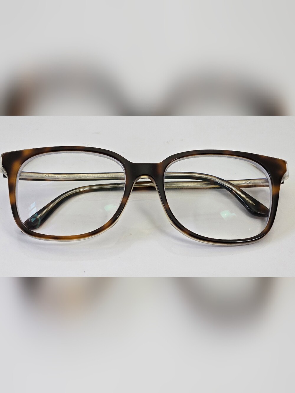 Discontinued Christian Dior Eyeglasses Frames Only, Montaigne 26 Havana Brown - Picture 2 of 3
